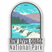 New River Gorge National Park West Virginia Sticker (Voorkant)