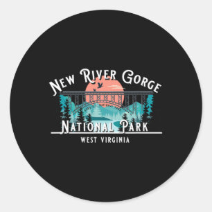 New River Gorge National Park West Virginia Usa Zo Ronde Sticker