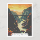 New River Gorge National Park, West Virginia, Vere Briefkaart (Voorkant)