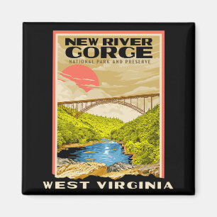 New River Gorge National Park West Virginia Vlotte Magneet