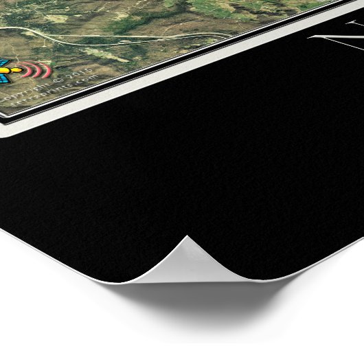 New River Gorge National River Satellite Map Poster (Hoek)