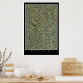 New River Gorge National River Satellite Map Poster (Keuken)