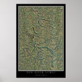 New River Gorge National River Satellite Map Poster (Voorkant)