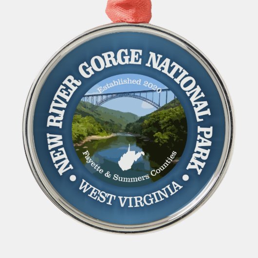 New River Gorge (NP2) Metalen Ornament (Voorkant)