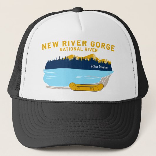 New River Gorge Rafting Trucker Pet (Voorkant)