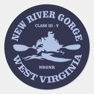New River Gorge Ronde Sticker