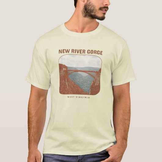 New River Gorge, West Virginia T-shirt (Voorkant)