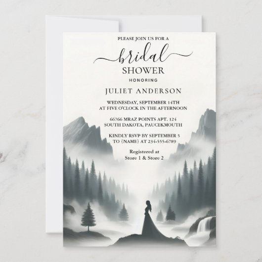 New River Rain Cloud Smoky Mountain Vrijgezellenfe Kaart (Voorkant)