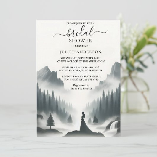 New River Rain Cloud Smoky Mountain Vrijgezellenfe Kaart (Staand voorkant)