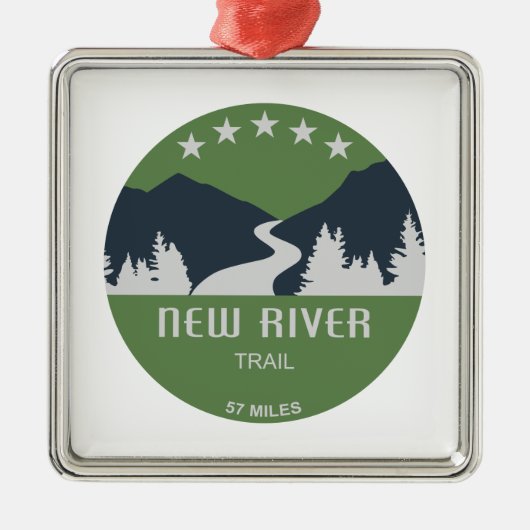 New River Trail Metalen Ornament (Voorkant)