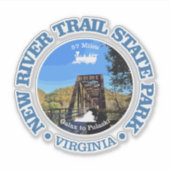 New River Trail SP (fietsen c) Sticker (Voorkant)