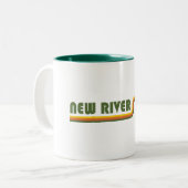 New River Trail Virginia Tweekleurige Koffiemok (Voorkant links)