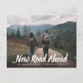 New Road Ahead Wedding Update Foto Aankondigingskaart (Voorkant)