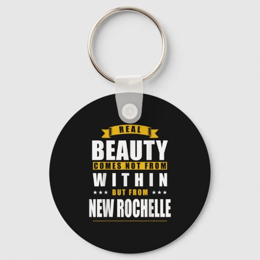 New Rochelle - Funny D City Gift  Sleutelhanger (Voorkant)