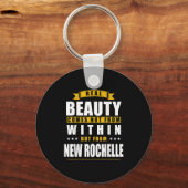 New Rochelle - Funny D City Gift  Sleutelhanger (Voorkant)