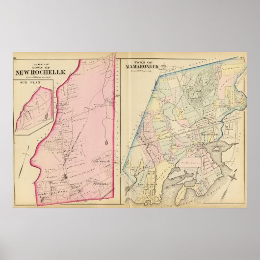 New Rochelle, Mamaroneck, New York Poster (Voorkant)