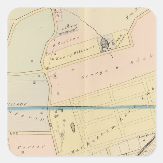 New Rochelle, NY 2 Vierkante Sticker (Voorkant)