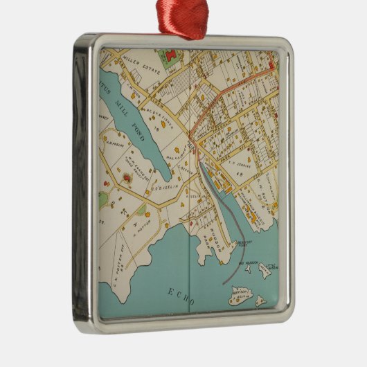 New Rochelle, NY Metalen Ornament (Rechts)