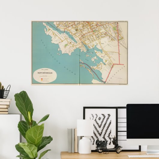 New Rochelle, NY Poster (Thuiskantoor)