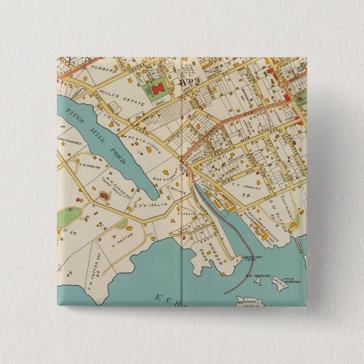 New Rochelle, NY Vierkante Button 5,1 Cm (Voorkant)