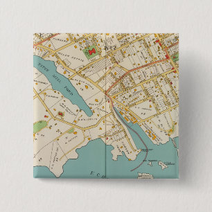 New Rochelle, NY Vierkante Button 5,1 Cm