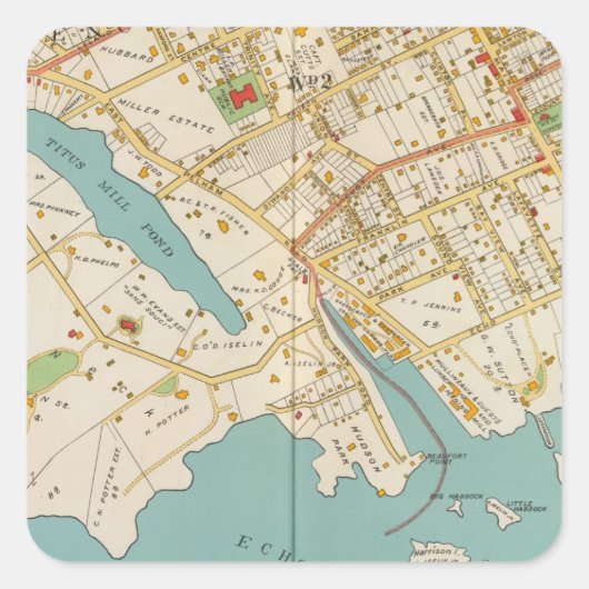 New Rochelle, NY Vierkante Sticker (Voorkant)