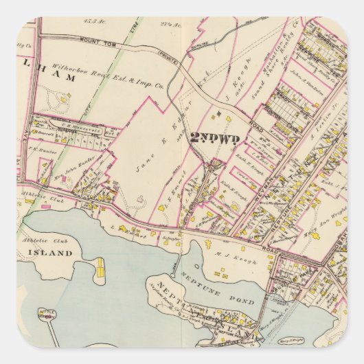 New Rochelle ward 2, New York Vierkante Sticker (Voorkant)