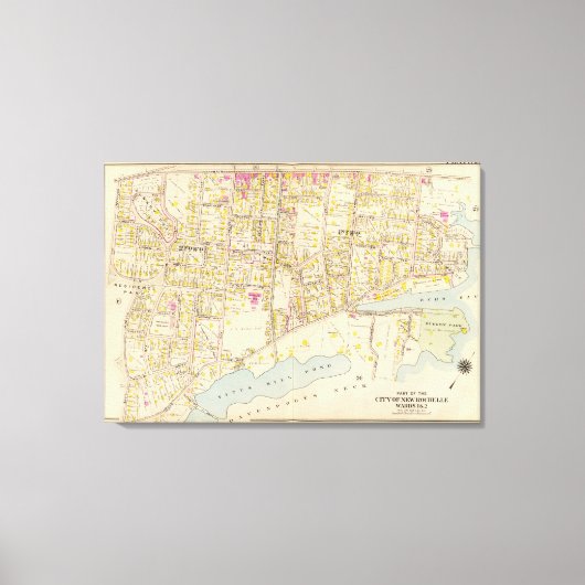 New Rochelle wards 1-2, New York Canvas Afdruk (Voorkant)