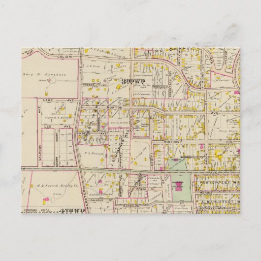 New Rochelle wards 3-4, New York Briefkaart (Voorkant)