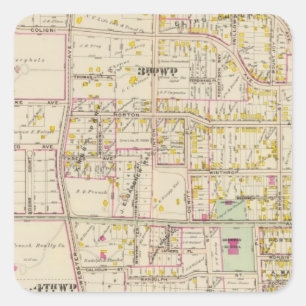 New Rochelle wards 3-4, New York Vierkante Sticker