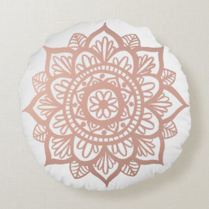 New Roos Gold Mandala Round Pillow Rond Kussen