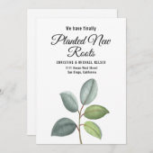 New Roots Planted New Home Moving Flat Aankondiging (Voorkant / Achterkant)