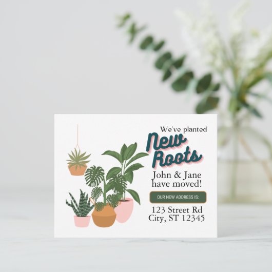 New Roots - We hebben Briefkaart verplaatst (Staand voorkant)