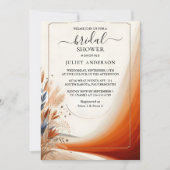 New Rustic Boho Autumn Ombre Brown Bridal Shower Kaart (Voorkant)