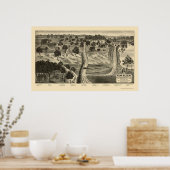 New Salem, IL Panoramic Map - 1837 Poster (Keuken)