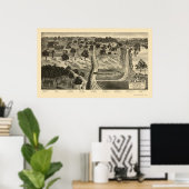 New Salem, IL Panoramic Map - 1837 Poster (Thuiskantoor)