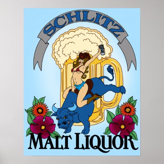 New Schlitz Malt Liquor Girl Poster (Voorkant)