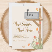 New Season New Home Fall Autumn Mailbox Moving Aankondiging