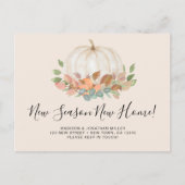 New Season New Home Fall Autumn Pumpkin Moving Aankondigingskaart (Voorkant)