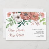New Season New Home herfst Flower Herfst-verplaats Aankondiging (Voorkant)