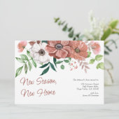 New Season New Home herfst Flower Herfst-verplaats Aankondiging (Staand voorkant)