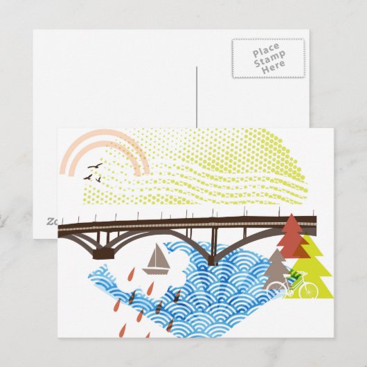 New Sellwood Bridge Portland Briefkaart (Voorkant / Achterkant)