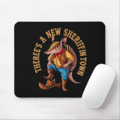 New Sheriff In Town Funny Armadillo Cowboy Western Muismat (Met muis)