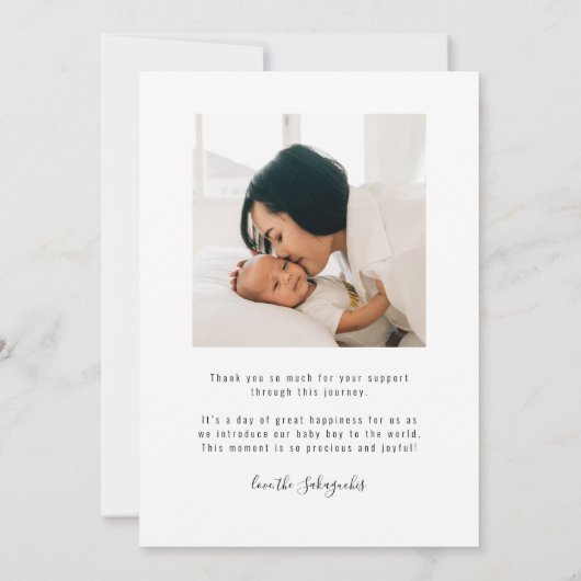 New Sibling Birth Announcement Card | BFF Aankondiging (Achterkant)