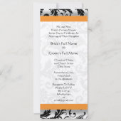 New Sizes Damask Swirls Wedding Invitation Kaart (Voorkant)