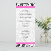 New Sizes Damask Swirls Wedding Invitation Kaart (Staand voorkant)