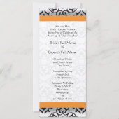 New Sizes Damask Swirls Wedding Invitation Kaart (Voorkant)