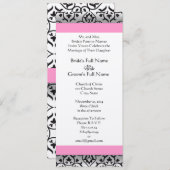 New Sizes Damask Swirls Wedding Invitation Kaart (Voorkant / Achterkant)