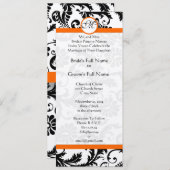 New Sizes Damask Swirls Wedding Invitation Kaart (Voorkant / Achterkant)