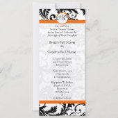 New Sizes Damask Swirls Wedding Invitation Kaart (Voorkant)